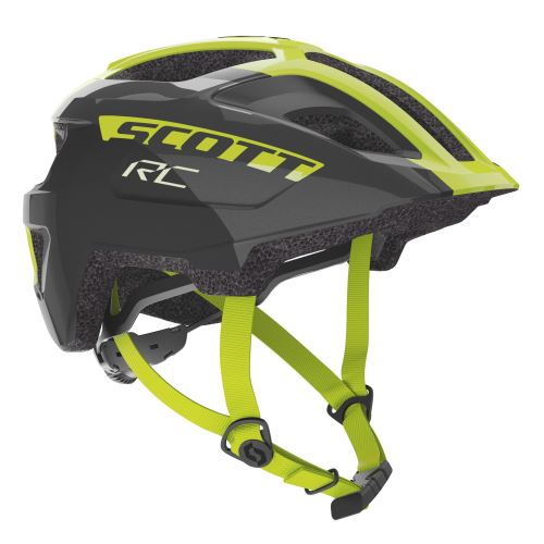 dětská cyklistická helma Scott Jr Spunto (CE), black/radium yellow RC
