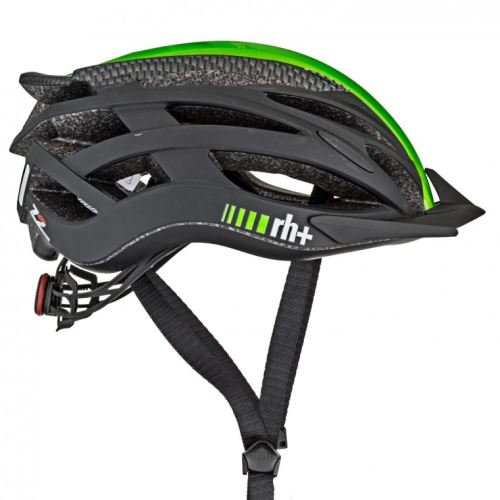 Cyklistická helma RH+ Z2in1 matt carbon/shiny green fluo/matt black vel. XS/M (54 - 58 cm)
