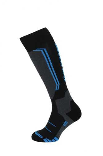 Dětské lyžařské ponožky BLIZZARD Allround wool ski socks junior, black/anthracite/blue - 24/26
