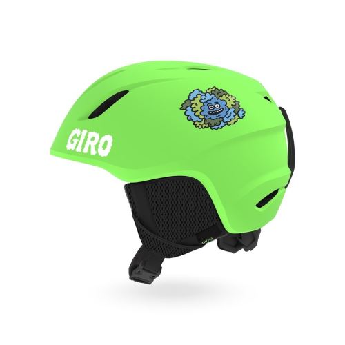 Dětská lyžařská helma GIRO Launch - Mat Bright Green/Lilnugs vel. S (52-55,5 cm)