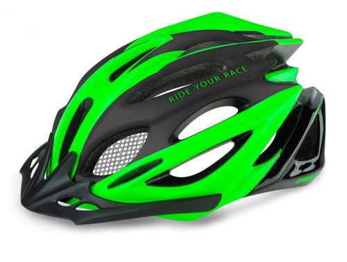 Cyklistická helma R2 Pro-Tec černo/zelená vel. L (56-58 cm)