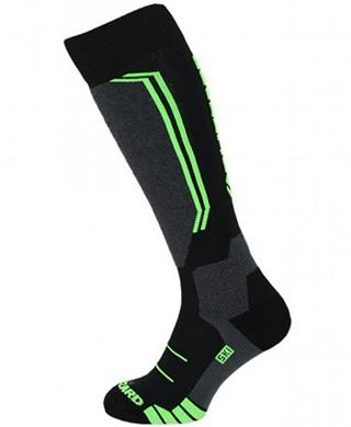 lyžařské ponožky BLIZZARD Allround wool ski socks, black/anthracite/green, Velikost 43-46
