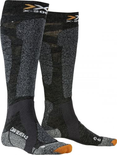 Lyžařské ponožky X-Socks Carve Silver 4.0 - anthracite melange/black melange vel. 39-41