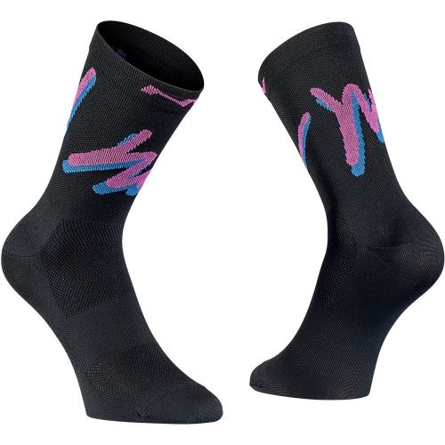 Cyklistické ponožky NORTHWAVE Vacation - Black/Fuchsia - vel. XS