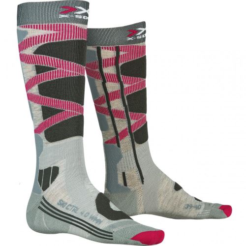Dámské lyžařské ponožky X-Socks Ski Control 4.0 Wmn - grey melange/charcoal - vel. 39/40