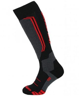 lyžařské ponožky BLIZZARD Allround wool ski socks, black/anthracite/red, Velikost 43-46