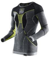 Pánské funkční triko Apani® Merino By X-Bionic® Fastflow Shirt black/grey/yellow vel. S/M