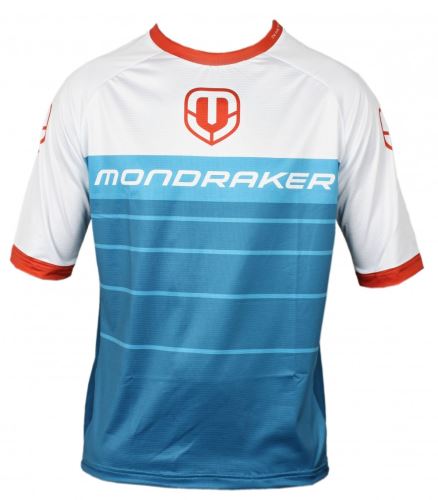 Cyklistický dres Mondraker Enduro/Trail Jersey Short - petroleum/white/red
