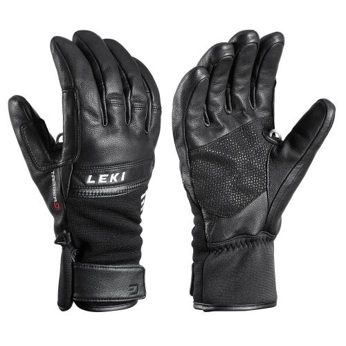 Lyžařské rukavice Leki Lightning 3D, black-white vel. 10