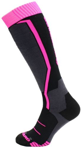 Dětské lyžařské ponožky BLIZZARD Viva Allround ski socks junior, black/anthracite/magenta - 33/35