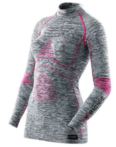 Dámské funkční triko X-Bionic Energy Accumulator® EVO Melange Shirt Long Turtle Neck Grey vel. L/XL
