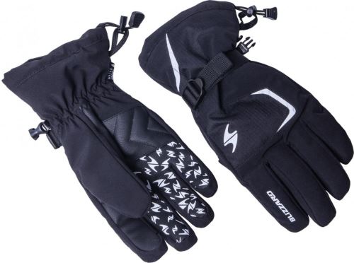 lyžařské rukavice BLIZZARD Reflex, black/silver, Velikost 11