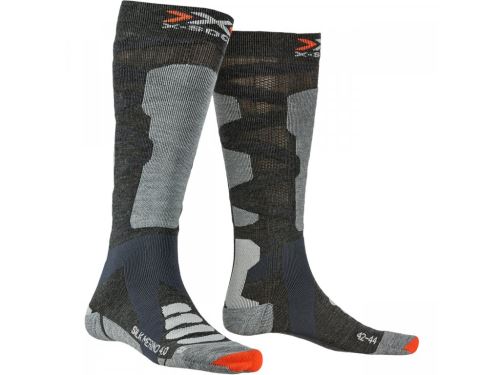 lyžařské ponožky X-Socks SKI SILK MERINO 4.0 - anthracite/grey vel. 39/41
