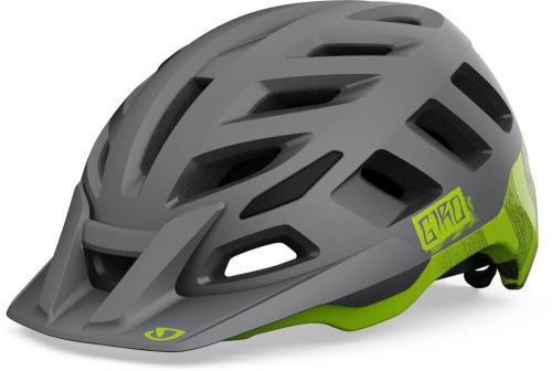 cyklistická helma GIRO Radix - Mat Metalic Black/Lime vel. M (55–59 cm)