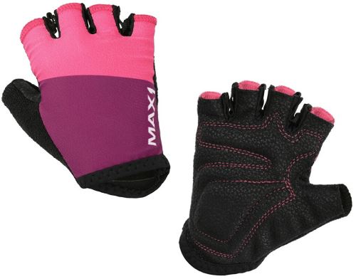 dětské cyklistické rukavice MAX1 fialovo/růžové 5-6 let