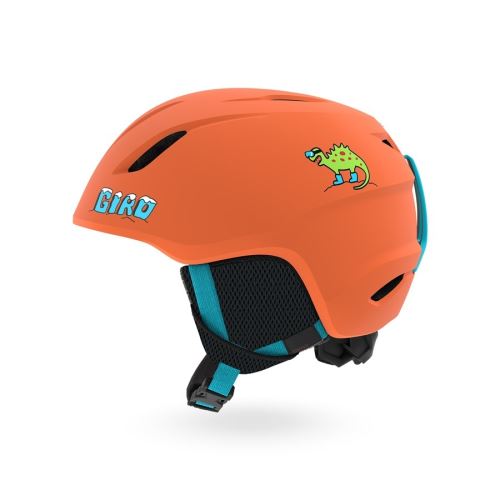 Dětská lyžařská helma GIRO Launch - Mat Deep Orange Dino vel. XS