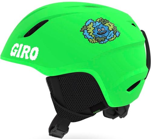 dětská lyžařská helma GIRO Launch - Mat Bright Green/Lilnugs - vel. XS (48,5 - 52 cm)
