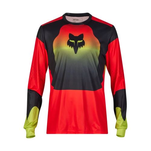 cyklo dres Fox Ranger Revise LS Jersey - Red/Yellow