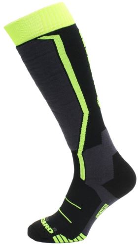 Lyžařské ponožky Blizzard Allround ski socks junior, black/anthracite/signal yellow vel. 33-35