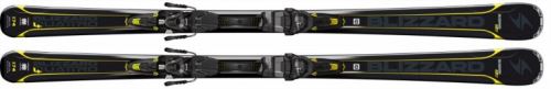 Sjezdové lyže BLIZZARD QUATTRO 7.2 black yellow 160 cm + vázání TP 10 DEMO 2017/18