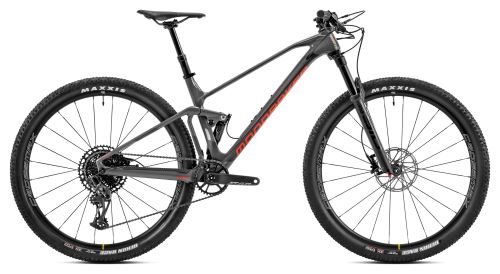 celoodpružené kolo MONDRAKER F-Podium Carbon DC, nimbus grey/carbon/flame red, 2023