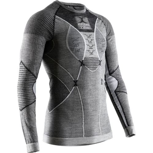 Pánské funkční triko X-Bionic APANI® 4.0 MERINO SHIRT ROUND NECK LG SL MEN - Black/Grey
