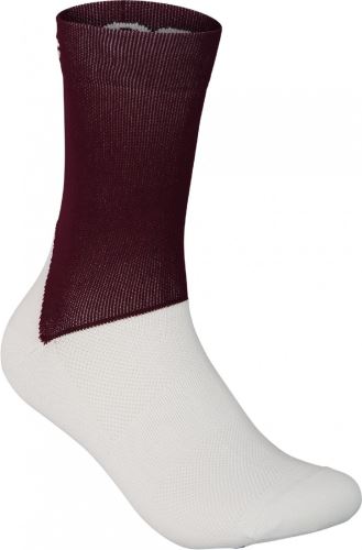 Cyklistické ponožky POC Essential Road Sock - Propylene Red/Hydrogen White vel. M (39-41)
