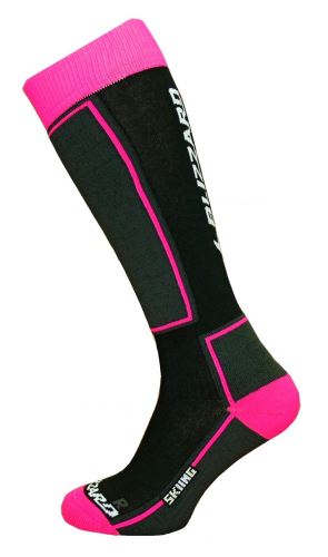 ponožky BLIZZARD Skiing ski socks junior, black/pink, Velikost 27-29