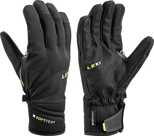 Lyžařské rukavice Leki Progressive 3 S - black-lime