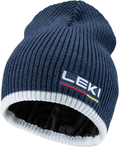 čepice Leki Wool Beanie, dark denim-white-poppy red, One size