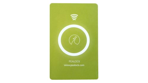 Pealock NFC elektronická karta zelená