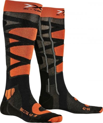 lyžařské ponožky X-Socks Ski Control 4.0 - anthracite melange/x-orange vel. 42/44