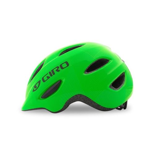Dětská cyklistická helma GIRO Scamp - Green/Lime Lines vel. S (49–53 cm)